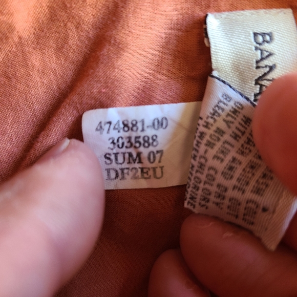 Banana Republic cotton ruffle dress sundress slip dress orange - Picture 14 of 14